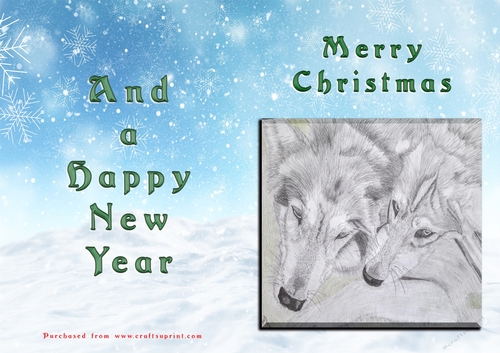 No Cut Just Print Christmas Cards - Animals