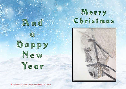No Cut Just Print Christmas Cards - Animals