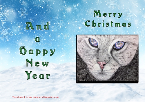 No Cut Just Print Christmas Cards - Animals