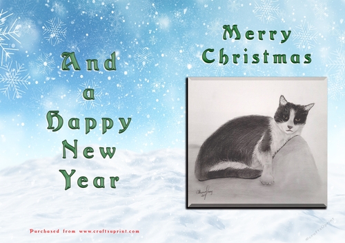 No Cut Just Print Christmas Cards - Animals