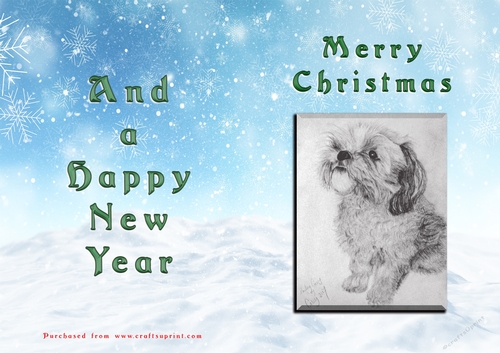 No Cut Just Print Christmas Cards - Animals