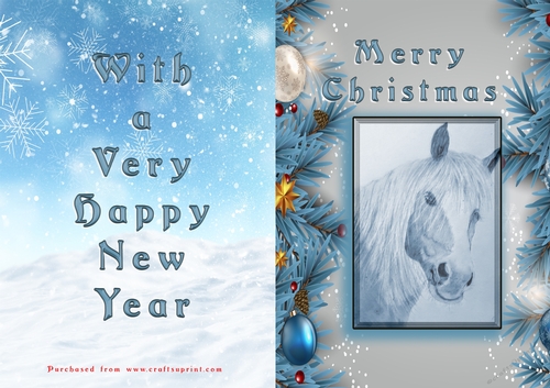 No Cut Just Print Christmas Cards - Animals