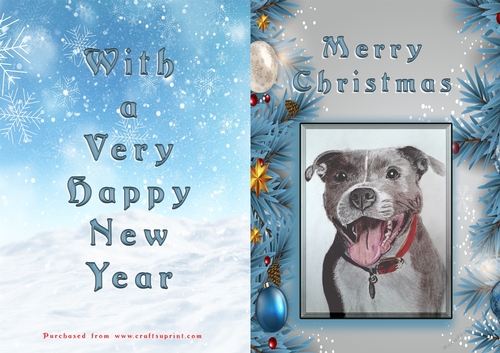 No Cut Just Print Christmas Cards - Animals
