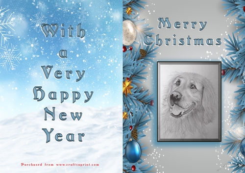 No Cut Just Print Christmas Cards - Animals
