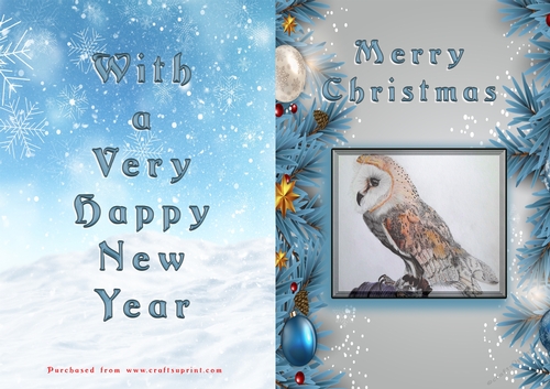 No Cut Just Print Christmas Cards - Animals