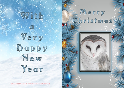 No Cut Just Print Christmas Cards - Animals