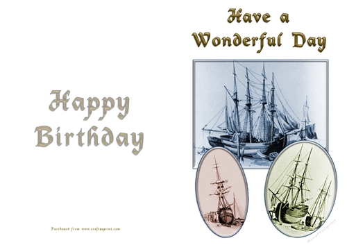 No Cut Just Print Birthday Card