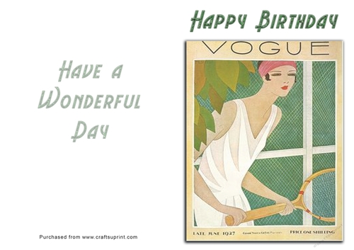 No Cut Just Print Birthday Card