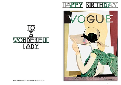 No Cut Just Print Birthday Card