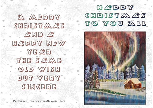 No Cut Just Print Christmas Cards