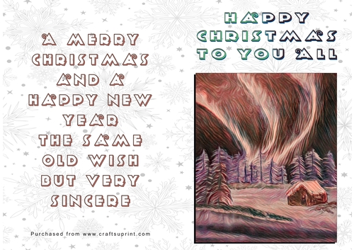 No Cut Just Print Christmas Cards