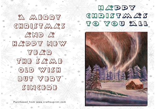 No Cut Just Print Christmas Cards