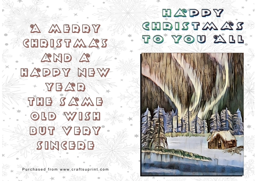 No Cut Just Print Christmas Cards