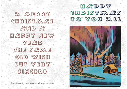 No Cut Just Print Christmas Cards