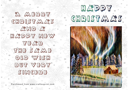 No Cut Just Print Christmas Cards