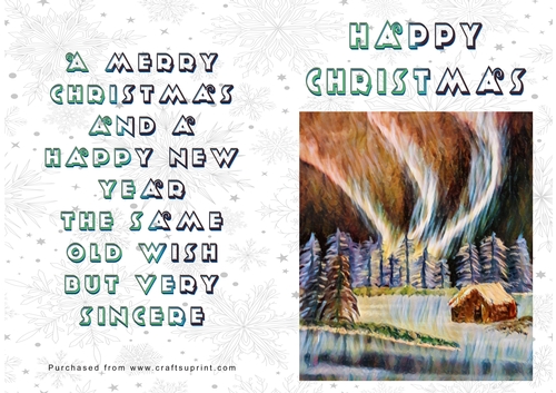 No Cut Just Print Christmas Cards