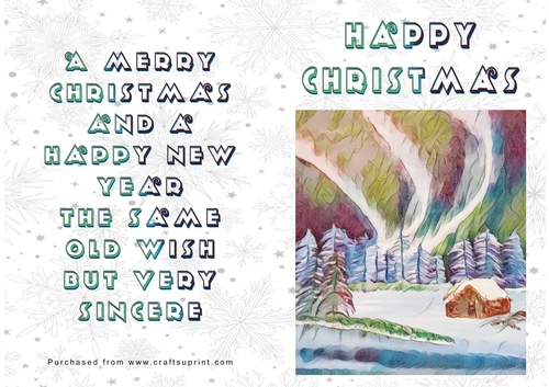 No Cut Just Print Christmas Cards
