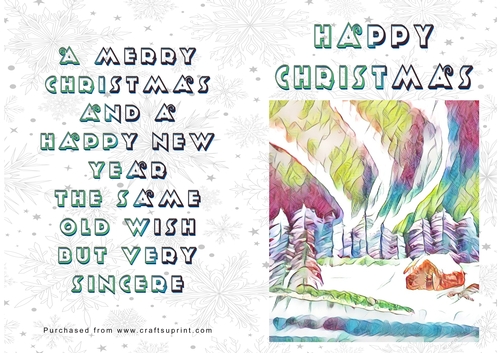 No Cut Just Print Christmas Cards