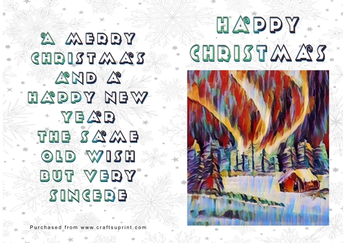 No Cut Just Print Christmas Cards