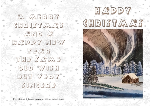 No Cut Just Print Christmas Cards