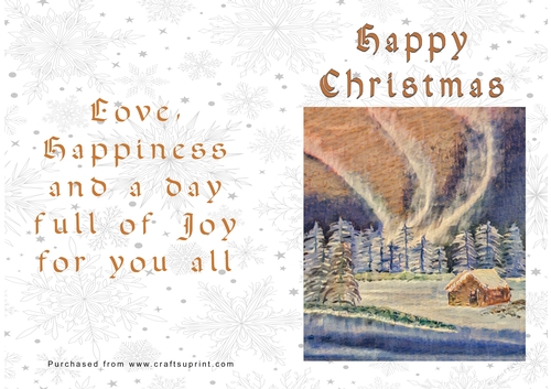 No Cut Just Print Christmas Cards