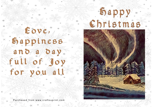 No Cut Just Print Christmas Cards