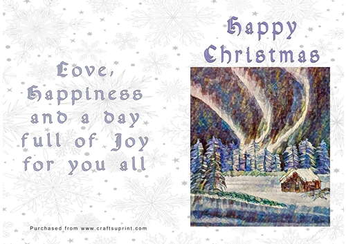 No Cut Just Print Christmas Cards