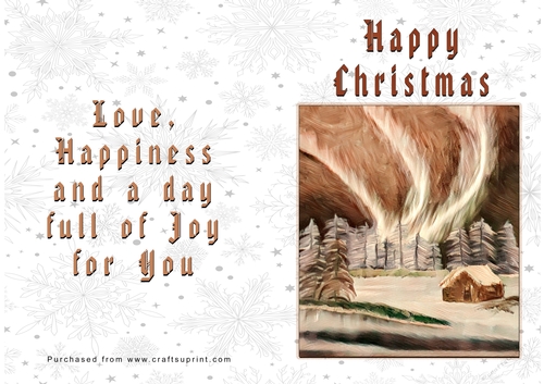 No Cut Just Print Christmas Cards