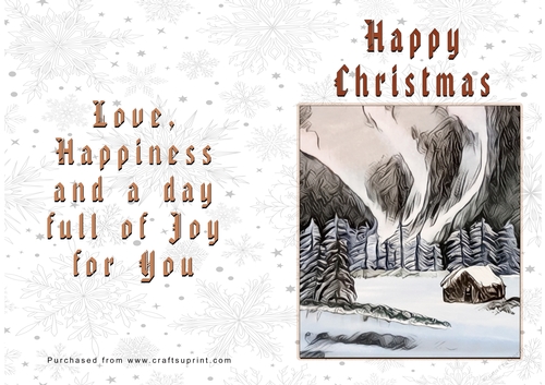 No Cut Just Print Christmas Cards