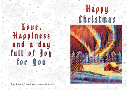 No Cut Just Print Christmas Cards