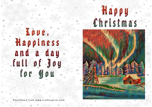 No Cut Just Print Christmas Cards