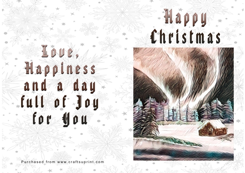 No Cut Just Print Christmas Cards