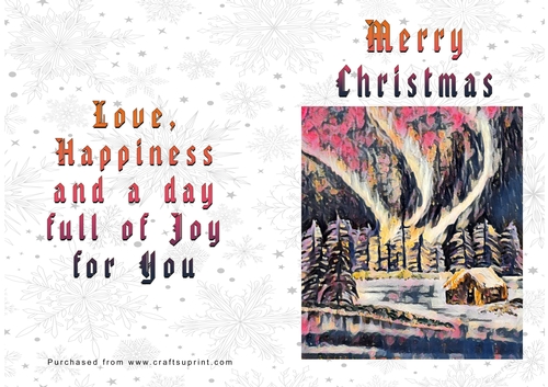 No Cut Just Print Christmas Cards