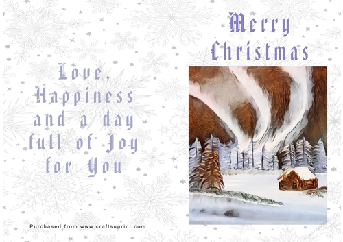 No Cut Just Print Christmas Cards