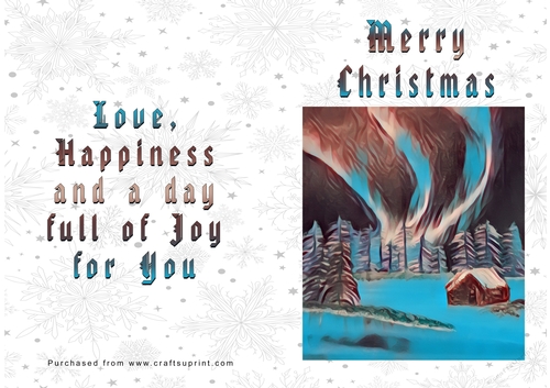 No Cut Just Print Christmas Cards
