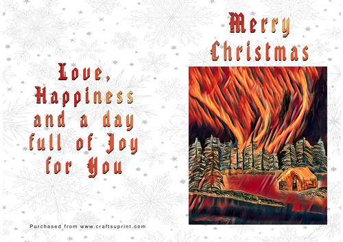 No Cut Just Print Christmas Cards