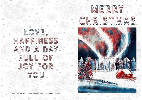 No Cut Just Print Christmas Cards