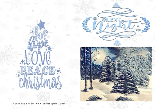 No Cut Just Print Christmas Cards