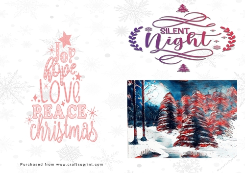 No Cut Just Print Christmas Cards
