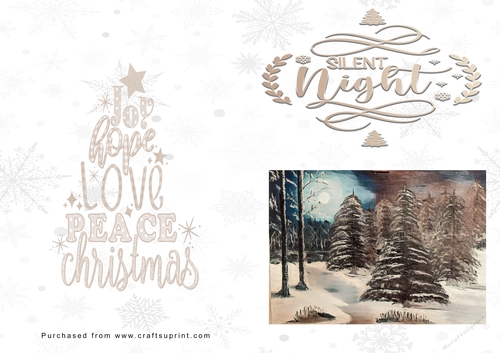 No Cut Just Print Christmas Cards