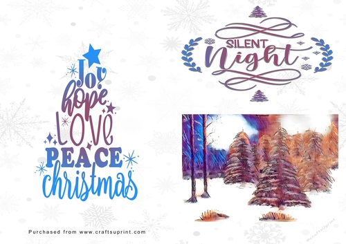 No Cut Just Print Christmas Cards