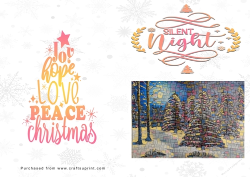 No Cut Just Print Christmas Cards