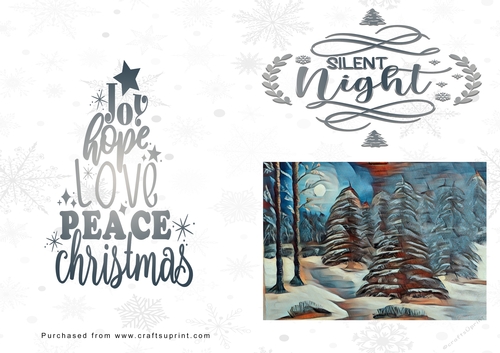 No Cut Just Print Christmas Cards