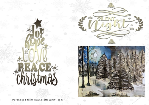 No Cut Just Print Christmas Cards