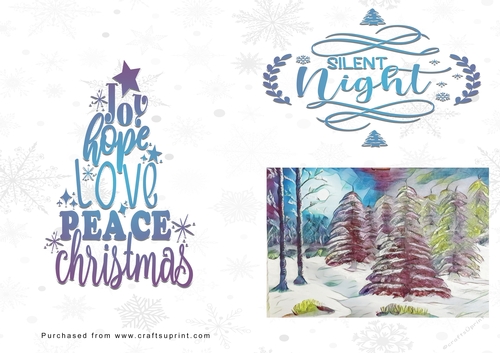 No Cut Just Print Christmas Cards