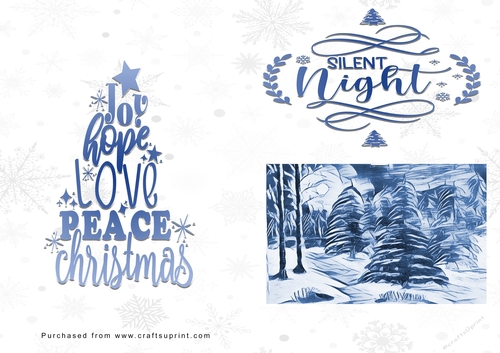 No Cut Just Print Christmas Cards