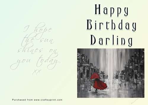 No Cut Just Print Birthday Card