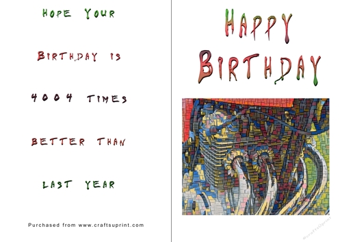 No Cut Just Print Birthday Cards - Honda 400-4