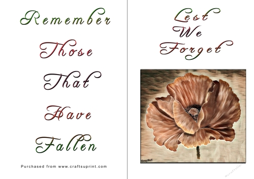 No Cut Just Print Lest We Forget Cards