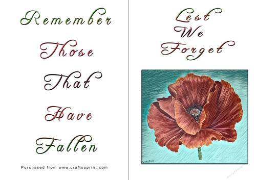 No Cut Just Print Lest We Forget Cards